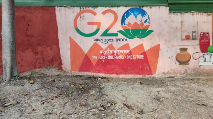 dts_image_21785_dahobicahm Logo des G20-Gipfels in Indien am 07.09.2023 (über dts Nachrichtenagentur)