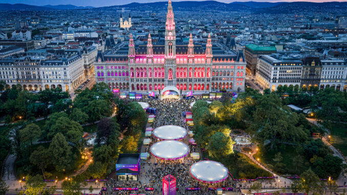 Das Eurovision Village am Rathausplatz (über ORF/ZOOMVP.AT)
